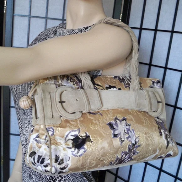 Luxurious RARE PIAZZA SEMPIONE Renaissance Jacquard Shoulder Bag/Satchel - Picture 5 of 8